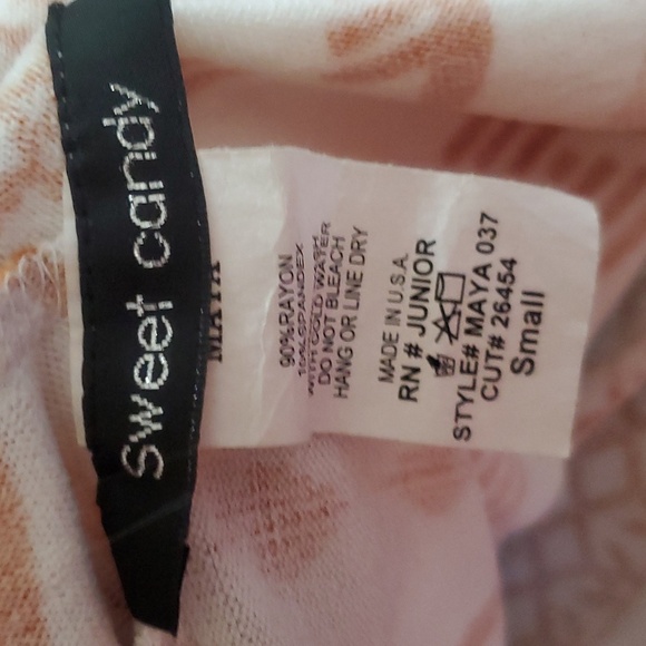 Sweet Candy Orange Cream Aztec Print Open cardigan Size S - Picture 8 of 11